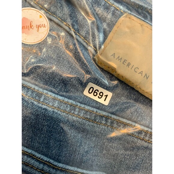 American Eagle Jeans Mens 30x30 Original Straight Whiskered Y2K Denim Airflex+ - Picture 10 of 10